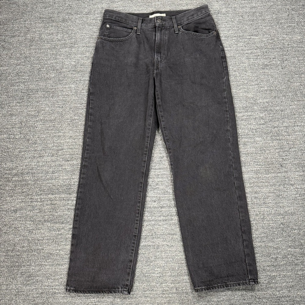 Levi's 94 Baggy Jeans 30 Black High Rise Wide Leg Skater Denim Retro Grunge Goth